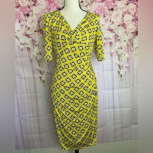 Lauren Ralph Lauren Yellow and Black Dress